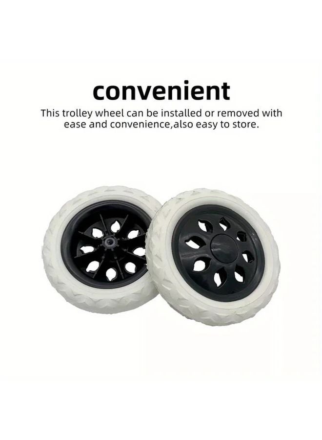 4pcs Heavy Duty Shopping Cart Replacement Wheels Caster Trolley Luggage Cart Variant - Image 4