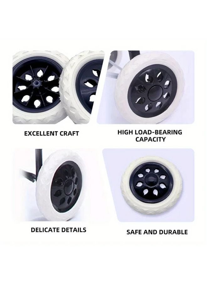 4pcs Heavy Duty Shopping Cart Replacement Wheels Caster Trolley Luggage Cart Variant - Image 3