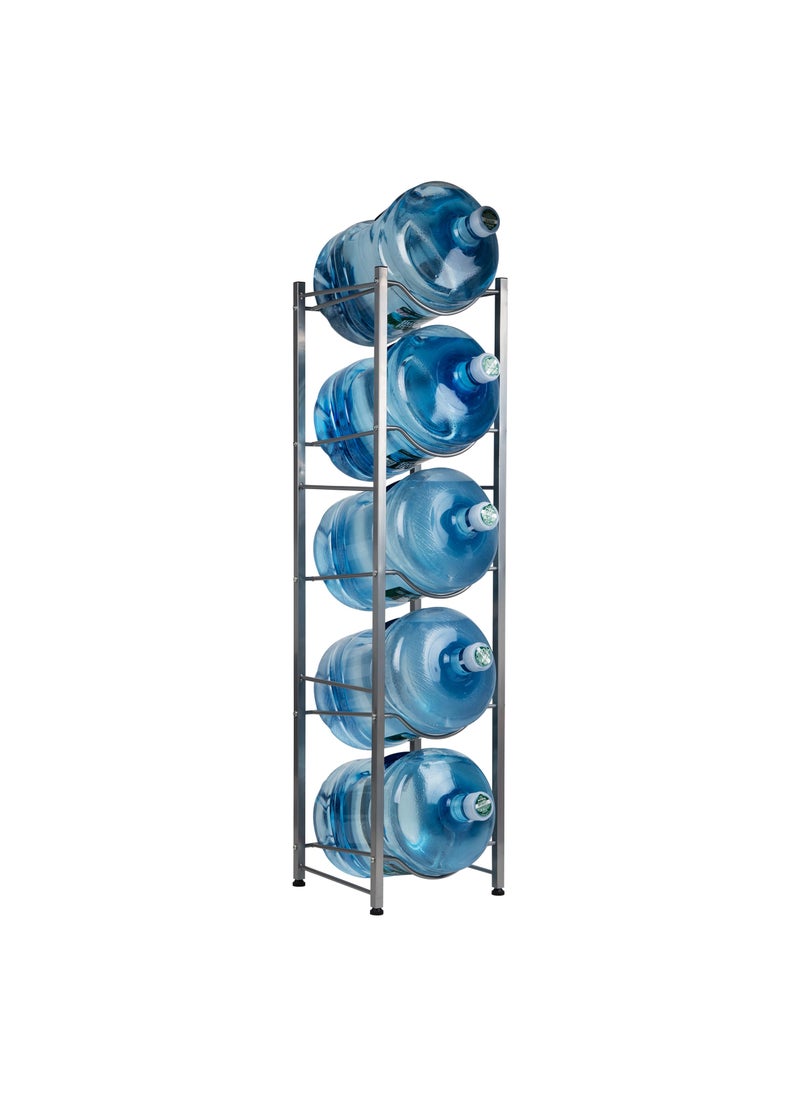 Mind Reader Mind Reader 5 Gallon Water Jug Stand Water Bottle Holder Water Cooler Stand Rack Metal 135L x 135W x 54H Silver 
