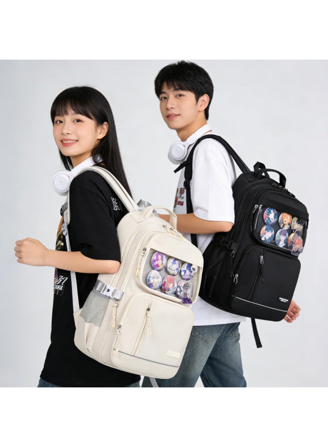 Edison High School Student Backpack Diy Anime Style Cute Grain Pain Backpack High-value Style Spine Protection Bag M2-1 - Image 3
