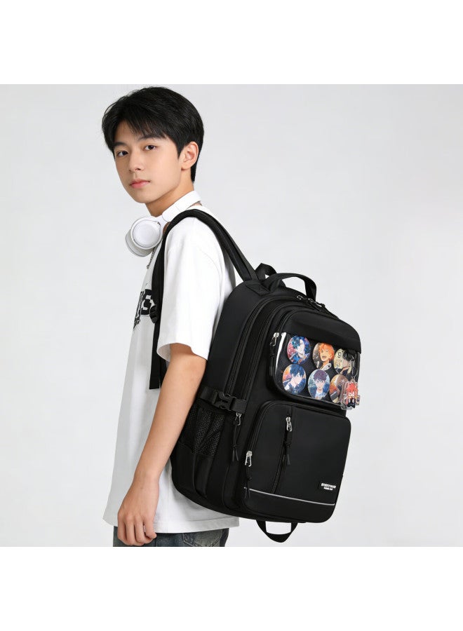 Edison High School Student Backpack Diy Anime Style Cute Grain Pain Backpack High-value Style Spine Protection Bag M2-1 - Image 2