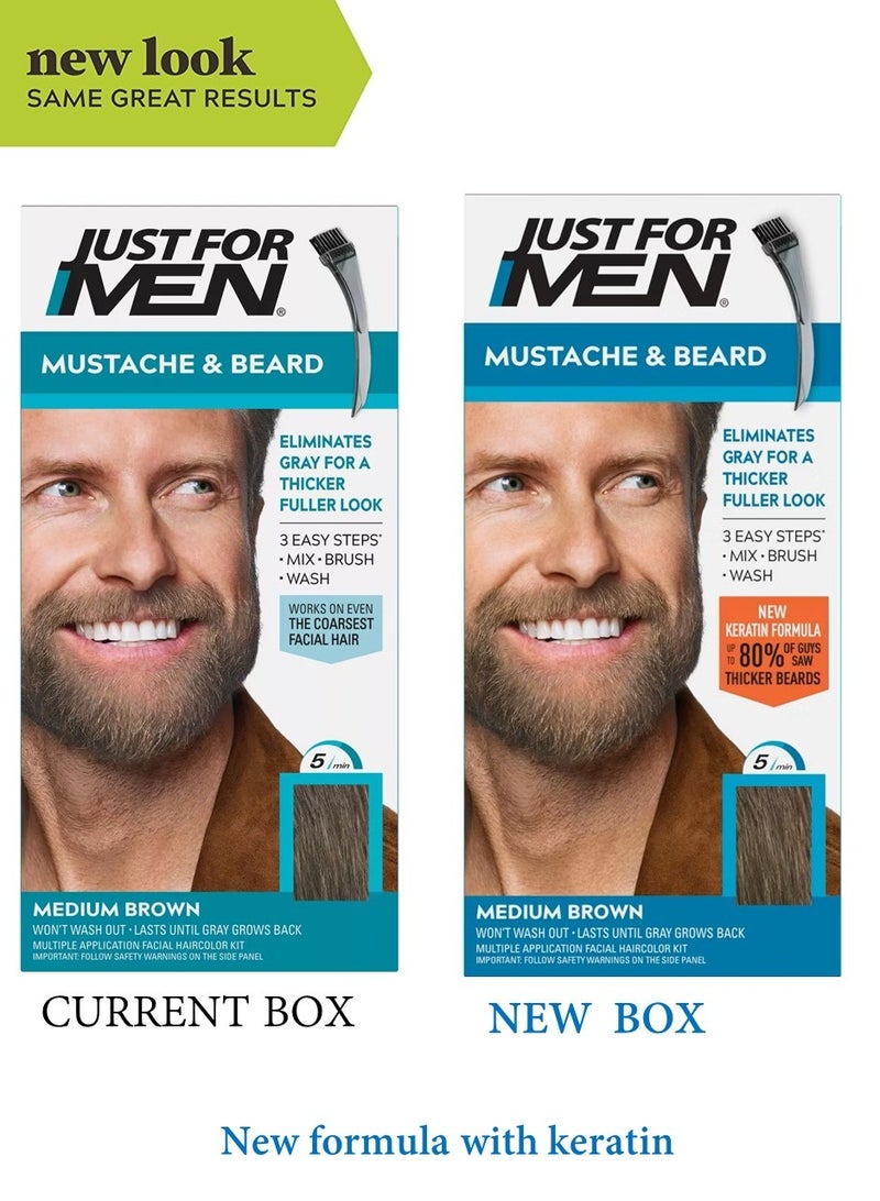 جست فور من صبغة اللحية والشارب للشعر الرمادي - بني متوسط، M-35 - Image 2