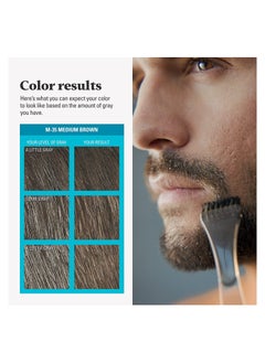 Just For Men Mustache & Beard, Beard Coloring for Gray Hair, Medium Brown M.35  - Image 3