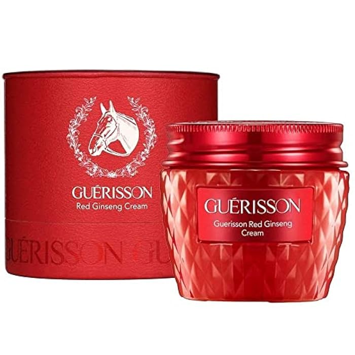 GUERISSON Red Ginseng Cream 2.03 fl.oz. (60g) - Contained Horse Oil & Red Ginseng Extract, Antioxidant & Powerful Hydrating Facial Cream - Image 1