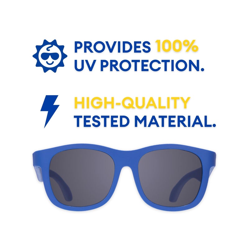 Babiators Original Navigator Good As Blue Kid's Sunglasses, UV Protection, Ages 3-5 - Image 3