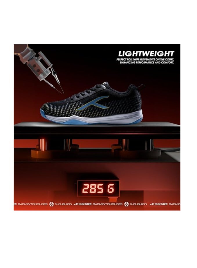 HUNDRED Blade Lite Non Marking Badminton Shoes | Unisex | Material: Knitted upper and Rubber sole| Also Perfect for Squash, Table Tennis, Volleyball, Basketball & Indoor Sports | Lightweight & Highly Durable - Image 2