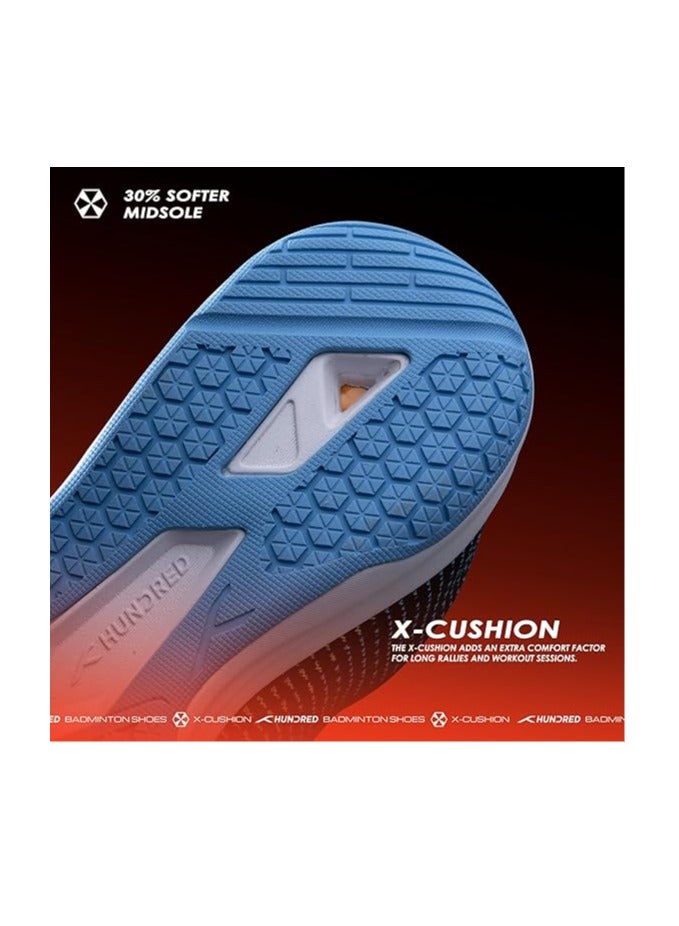 HUNDRED Blade Lite Non Marking Badminton Shoes | Unisex | Material: Knitted upper and Rubber sole| Also Perfect for Squash, Table Tennis, Volleyball, Basketball & Indoor Sports | Lightweight & Highly Durable - Image 3
