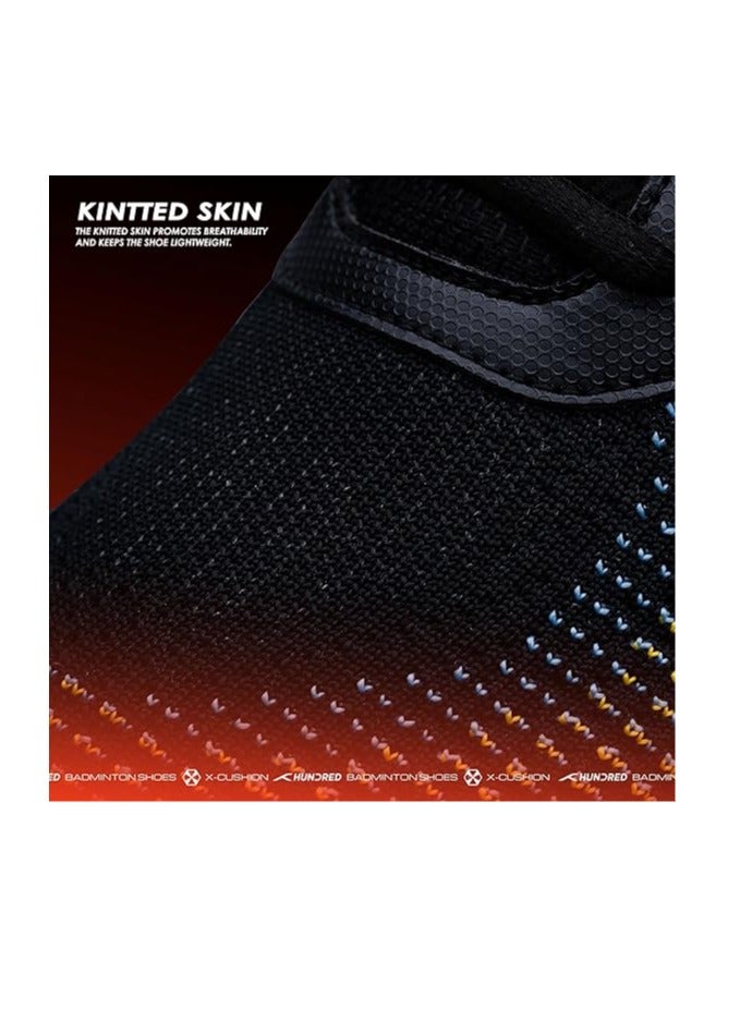 HUNDRED Blade Lite Non Marking Badminton Shoes | Unisex | Material: Knitted upper and Rubber sole| Also Perfect for Squash, Table Tennis, Volleyball, Basketball & Indoor Sports | Lightweight & Highly Durable - Image 5