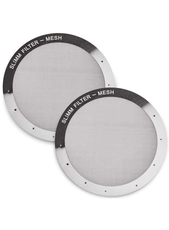 Slimm Filter Reusable Premium Metal for Use in the AeroPress Coffee Maker, Package of 2 - Image 1