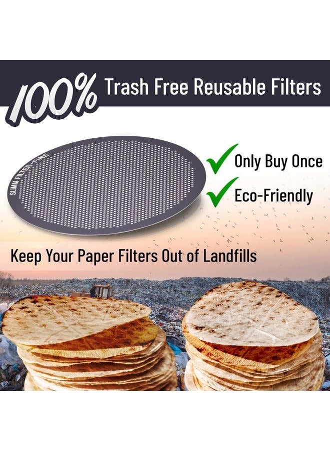 Slimm Filter Reusable Premium Metal for Use in the AeroPress Coffee Maker, Package of 2 - Image 5