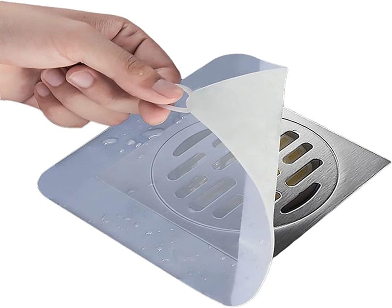 SYOSI Silicone Drain Cover, White 8 in/20cm, 2 Pcs Tub Stopper Floor Anti-Odor Mat, Anti Cockroach Deodorizing Kitchen Seal for Shower, Laundry, Toilet and Else - Image 1