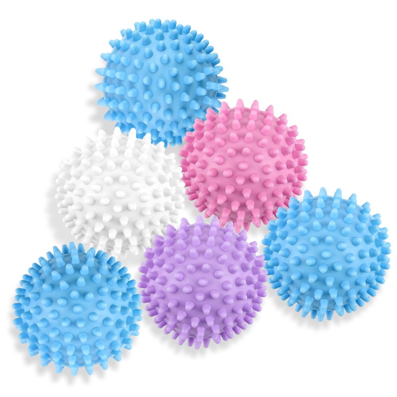 PEASUG 6 Pack Laundry Balls for Dryer, Dryer Balls Laundry Reusable, Dryer Ball Plastic Pellet Packs for Fabric Soften, Reduce Wrinkle and Less Static Cling - Image 1