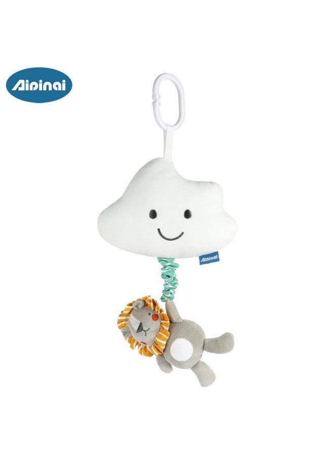 Rocking Bell Toy For Children's Bed - Fun Colorful Plush Toy Soothing Sounds Movement-Color:Cloud + Lion Bell  - Image 1