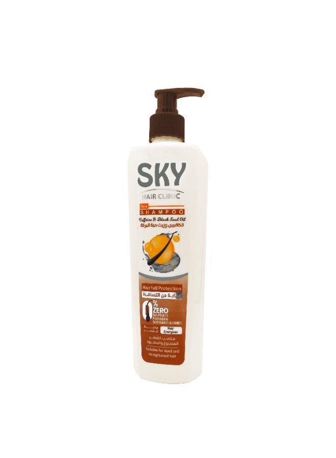 SKY Hair Clinic Shampoo With Caffeine & Black Seed Oil For Hair Fall 400ml - Image 1