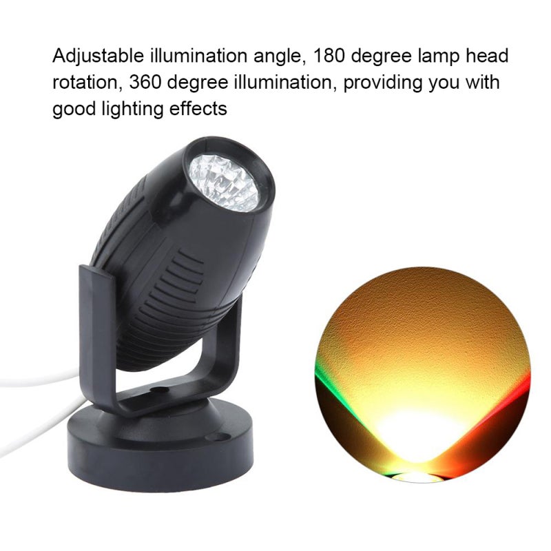 LED Spotlight: 180° Adjustable Angle, Wide Illumination, RGB Lighting - Compact Lightweight Design, Plug And Play, Wide Voltage Input for DJ Performances, Stage, Indoor Outdoor Decoration - Image 4