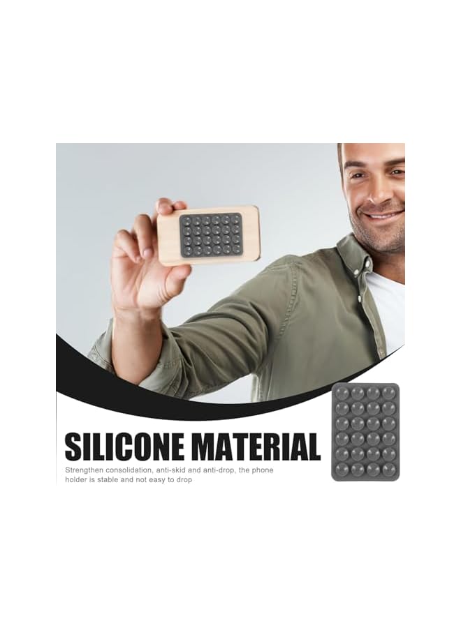 S-TOP Silicone Suction Phone Case Adhesive Mount, 16 PCS Multi-Purpose Non-Slip Phone Holder, Reusable Sticky Grip Mount for Mobile Devices on Various Flat Surfaces and Walls - Image 4