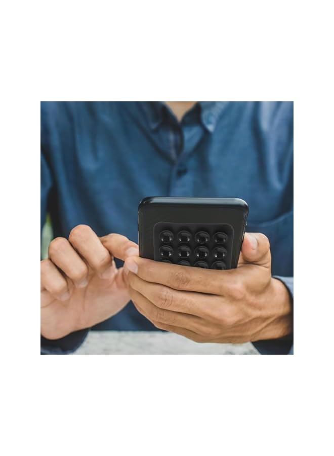 S-TOP Silicone Suction Phone Case Adhesive Mount, 16 PCS Multi-Purpose Non-Slip Phone Holder, Reusable Sticky Grip Mount for Mobile Devices on Various Flat Surfaces and Walls - Image 2