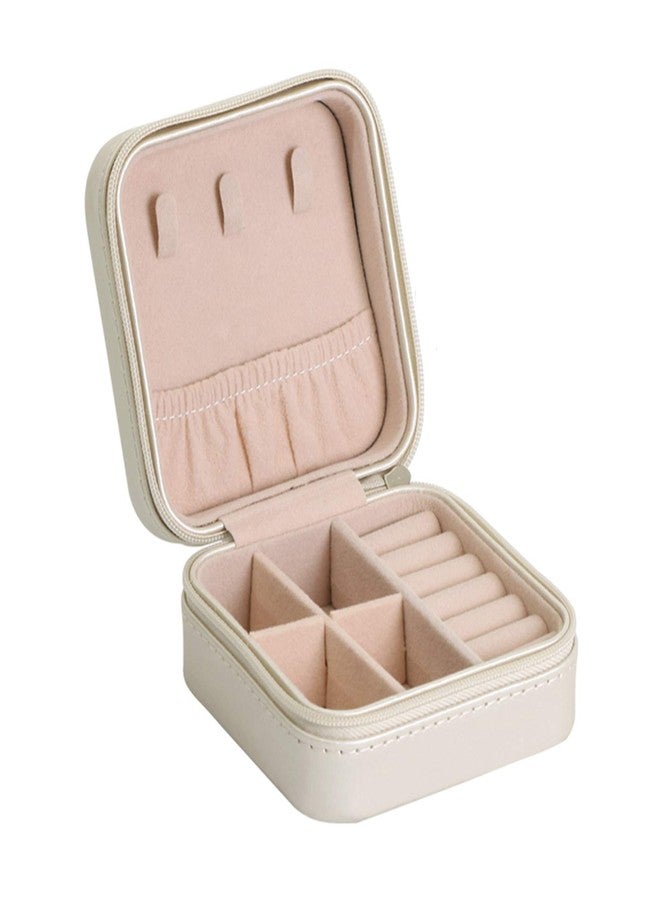 SGAF Faux Leather Small Travel Jewelry Organizer Portable Mini Jewelry Box for Rings, Earrings, Necklaces Travel Storage Case for Gifts & On-The-Go Jewelry Protection - Image 1