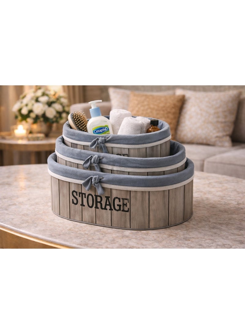 A set of versatile storage serving baskets with an elegant design - Image 1