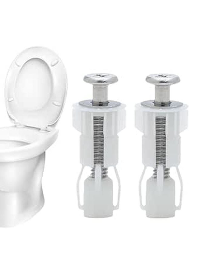 Heavy Duty Toilet Seat Screws and Nuts Set 1 Pair Fix Loose Top Fastener - Image 1
