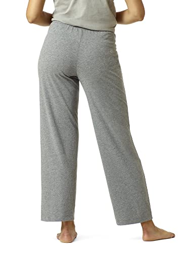 HUE Women's SleepWell Basic Printed Knit Performance Sleep Pajama Pant, Made with Temperature Regulating Technology, Medium Grey Heather-Solid, X-Large - Image 2