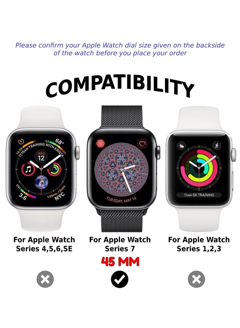 BSNL - 3-Pieces Full Screen Coverage Hydrogel Soft Film Screen Protector for Apple Watch Series 7 45mm - Image 1