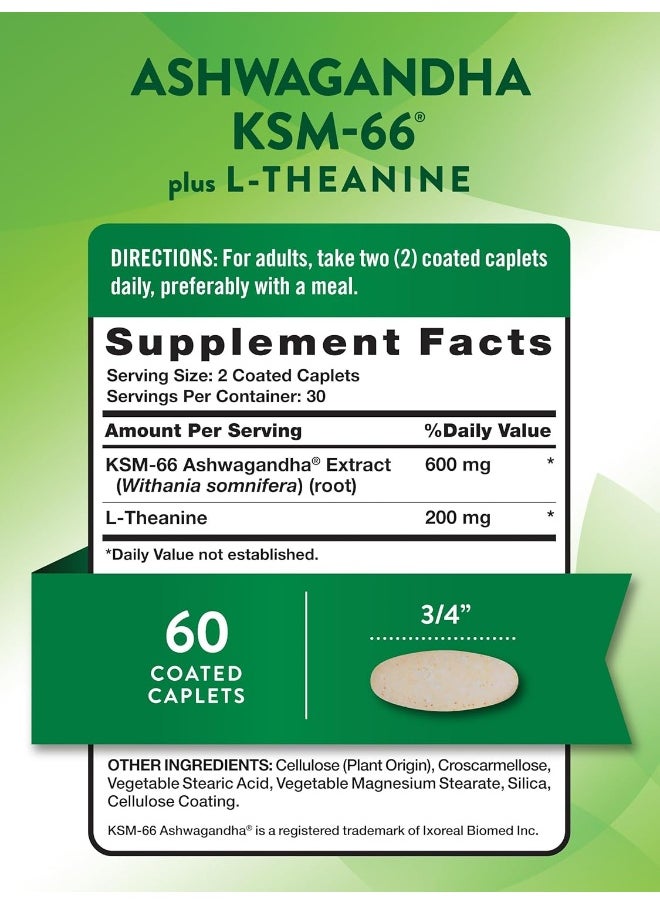 Nature's Truth Nature's Truth KSM-66 Ashwagandha | 60 Capsules | with L-Theanine | Non-GMO & Gluten Free Supplement  - Image 2