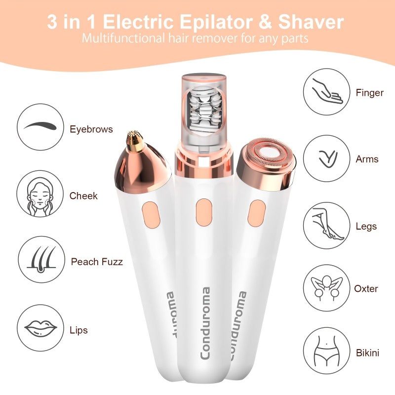 2 Pack Electric Epilator Heads Replacement Facial Hair Remover Blade Bundle 1 Facial Head And 1 Eyebrow Head - Image 5