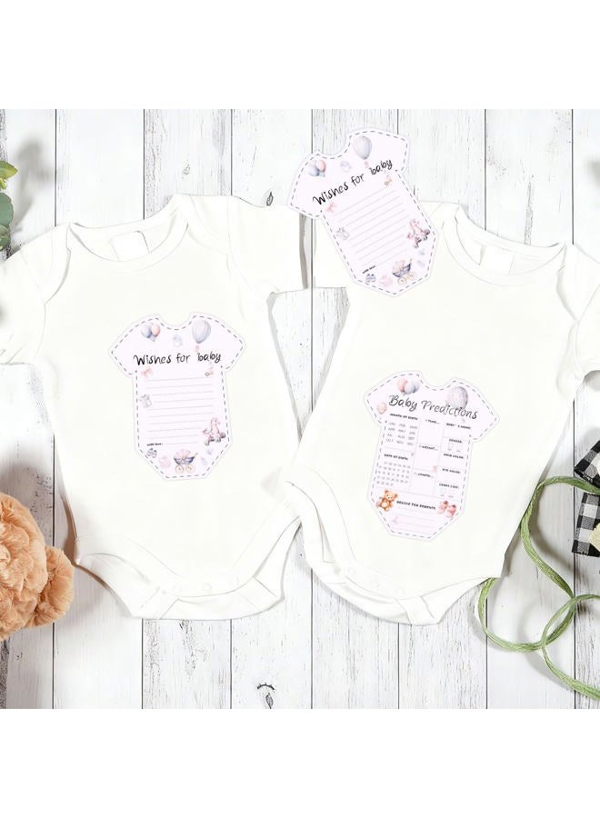 CCINEE 50pcs Baby Shower Prediction Cards, Gender Reveal Games Wishes and Advice Cards Sign for Boys And Girls New Parents Baby Shower Party Favor Activity for Guests - Image 5