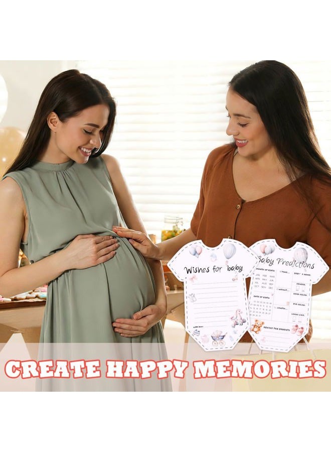 CCINEE 50pcs Baby Shower Prediction Cards, Gender Reveal Games Wishes and Advice Cards Sign for Boys And Girls New Parents Baby Shower Party Favor Activity for Guests - Image 4