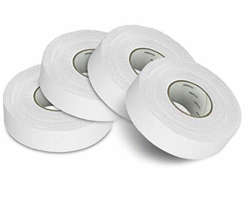 CellyTape Hockey Stick Tape 4-Pack, Strong Adhesive for Ice and Roller Hockey Sticks, Baseball bat Tape, Lacrosse Sports Handle. Easy Tearing pro Tape Made in USA (White) - Image 1