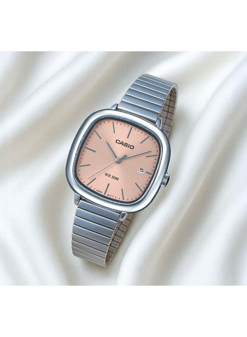 Casio Analog Quartz Pink Dial Stainless Steel Women's Watch LTP-B166D-4A - Image 1