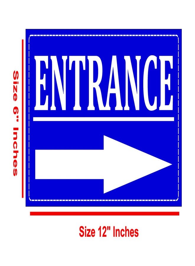 Good Print Zone : Entrance Door Sign Board, Print On 5mm Thick Sunboard, Size 6"X 12" Inch, Pack of 1 Pcs, Blue Color (Right Arrow) - Image 2