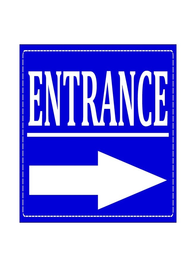 Good Print Zone : Entrance Door Sign Board, Print On 5mm Thick Sunboard, Size 6"X 12" Inch, Pack of 1 Pcs, Blue Color (Right Arrow) - Image 1