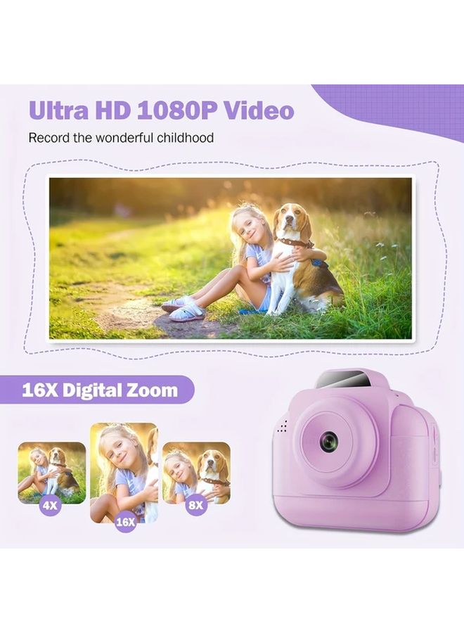 Pink Portable Instant Photo Printer With 720P Camera For Outdoor Learning Holiday Gifts - Image 5