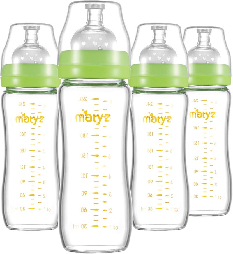 Matyz Glass Breastmilk Baby Feeding Bottle - Image 1