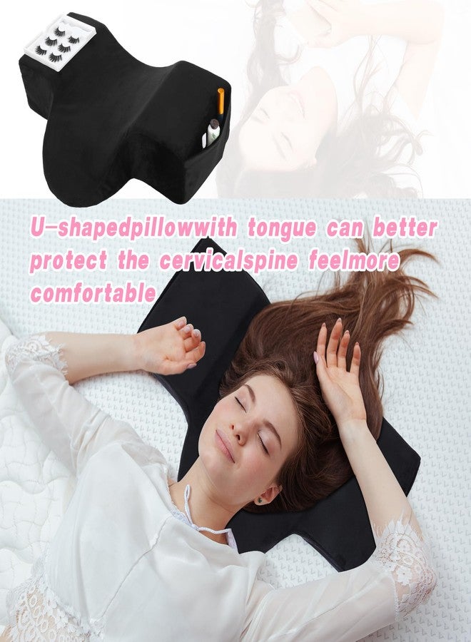 wutfuooo Beauty Salon Lashing Pillow,Comfortable Velvet Memory Foam Eyelash Extension Pillow,Ergonomic Neck Pillow,Protect The Neck When Used for Lash Extension Grafting Make Up - Image 4