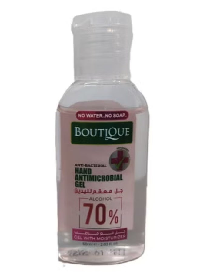 Boutique Antibacterial Hand Gel ,Pink, 60 ml