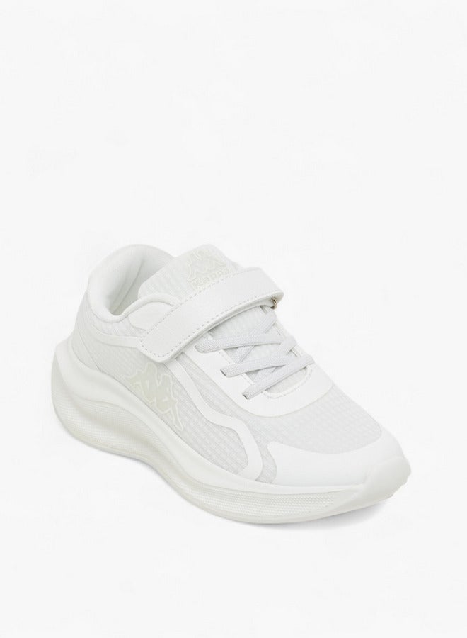 Kappa Girls' Logo Print Sports Shoes with Hook and Loop Closure  - Image 2