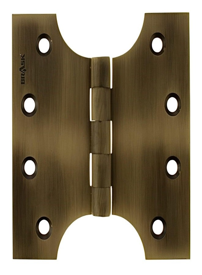 BRASK Brass Heavy Duty Parliament Hinges 3" x 3" Inches | Wide Opening, Extended Hinges with Screws (3, Antique Brass) - Image 2