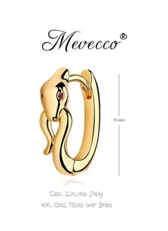 Mevecco Women Huggie Hoop Earrings Gold Ear Stud Cuff 14K Gold Filled Small Boho Beach Simple Delicate Handmade Hypoallergenic Jewelry Gift  - Image 2