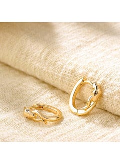 Mevecco Women Huggie Hoop Earrings Gold Ear Stud Cuff 14K Gold Filled Small Boho Beach Simple Delicate Handmade Hypoallergenic Jewelry Gift  - Image 3