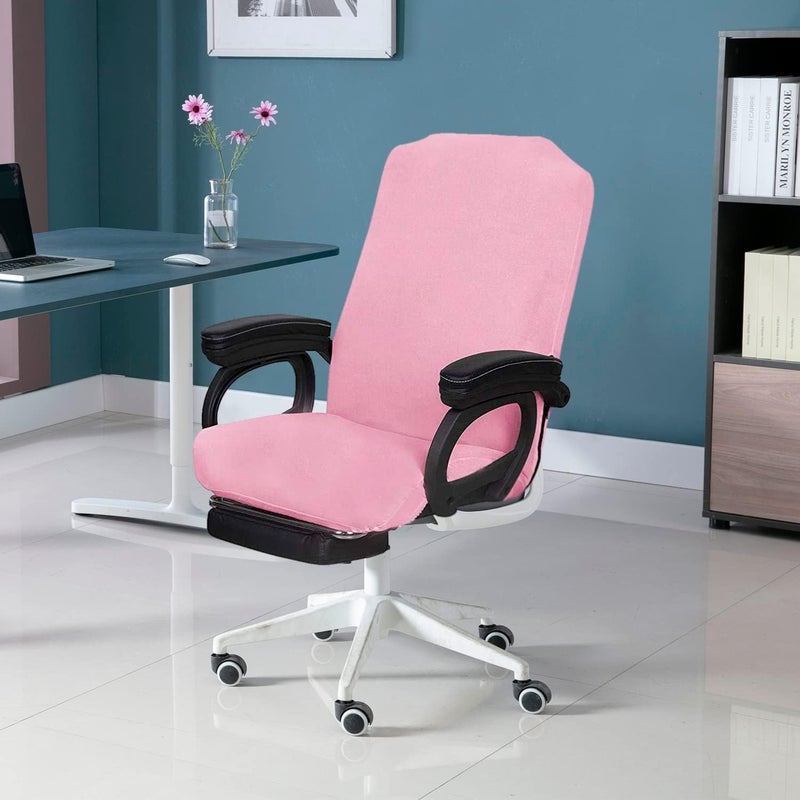 SARAFLORA Office Chair Covers -Pink, Large Size - Image 4