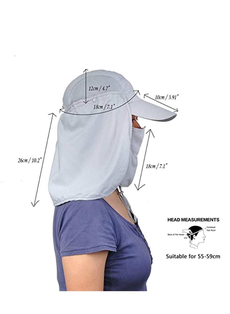 KASTWAVE Women Sun Hat UV Sun Protection Neck Flap Cap Summer Outdoor Sport Wide Brim Hat Free Sunscreen Sleeve for Women Men  - Image 2