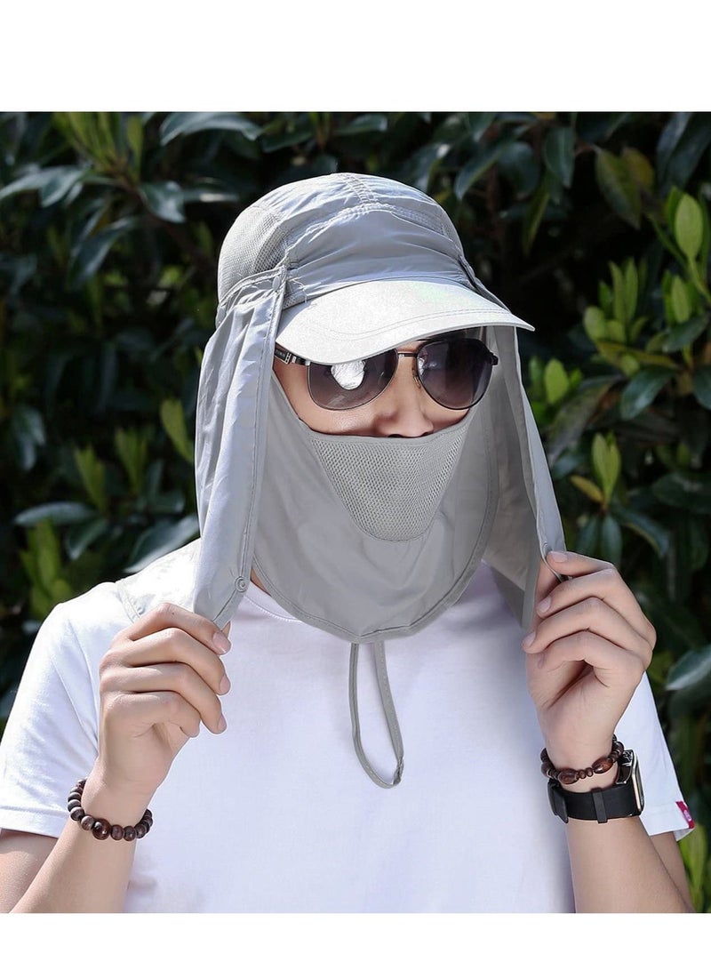KASTWAVE Women Sun Hat UV Sun Protection Neck Flap Cap Summer Outdoor Sport Wide Brim Hat Free Sunscreen Sleeve for Women Men  - Image 1