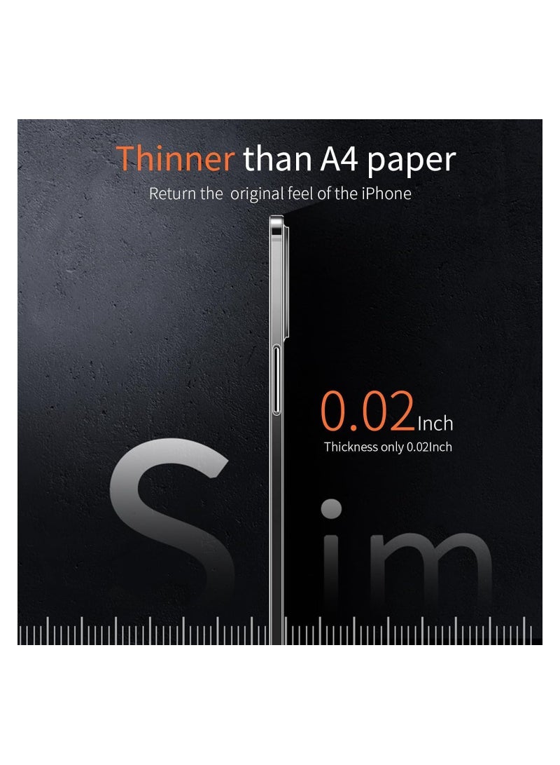 Case Compatible with iPhone 15 Pro Slim Case-0.2mm Fit [Paper-Thin] Lightweight Case Translucent Matte Finish PP Back Cover Protection&[Anti-Fingerprints&Yellowing] (Clear) - Image 2