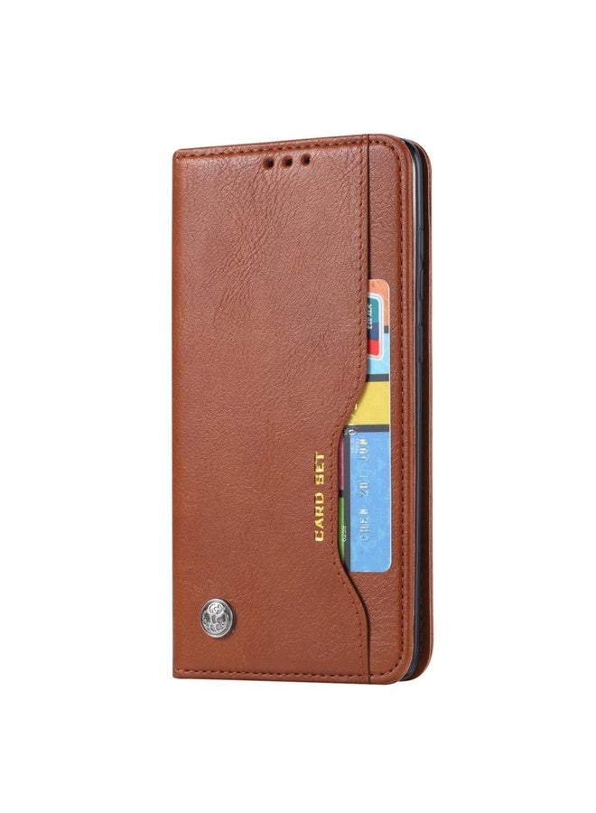 HuHa Case Cover Knead Skin Texture Horizontal Flip Leather Case for Samsung A9 2018, with Photo Frame & Holder & Card Slots & Wallet(Brown)  - Image 2