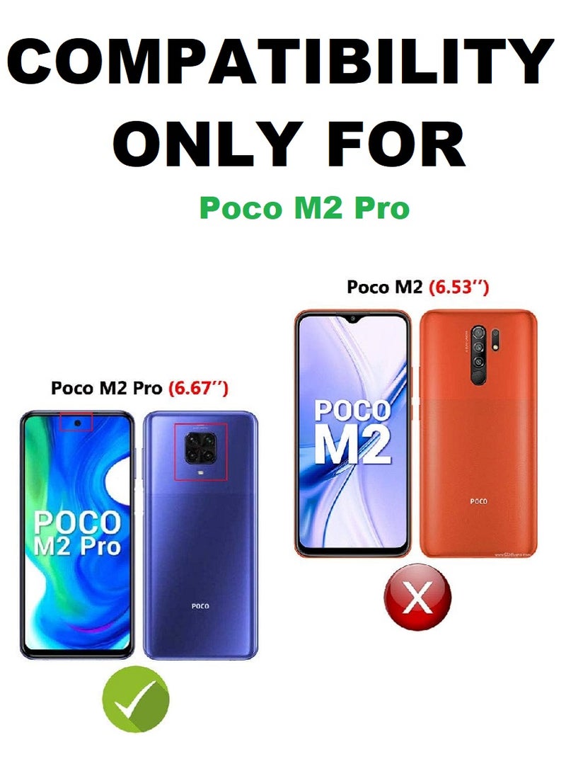 2 Pieces Tempered Glass Screen Protector 5D Designed For Xiaomi Poco M2 Pro Full Glue Edge to Edge Full Screen Coverage And Bubble Free
