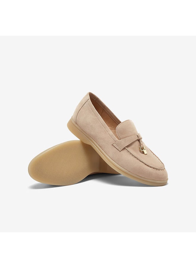 Basto Autumn 24 Offline Synchronized Commuter Loafers Chunky Heel Women's Shoes A4821ca4, Light Apricot Color, Size 38 - Image 4