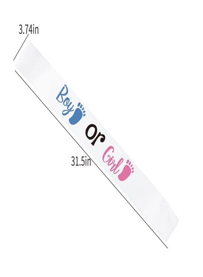 GDTO8820 White sash, Boy or Gril sash, Gender reveal sash for mom and dad, mommy to be, daddy to be sashes, sashes for baby shower, mom to be sash, baby show sash. - Image 4